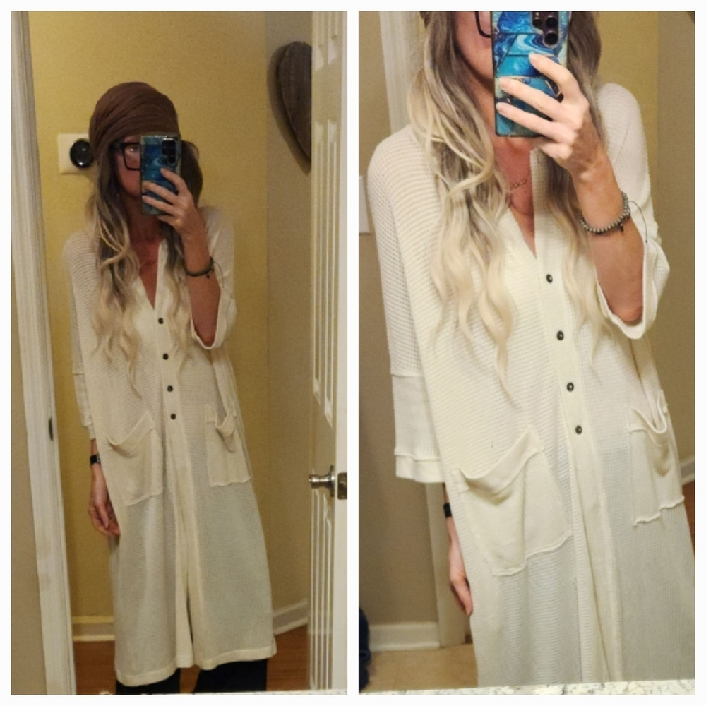 Free People FP Beach Long Cardigan Duster